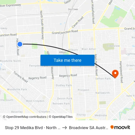 Stop 29 Medika Blvd - North side to Broadview SA Australia map