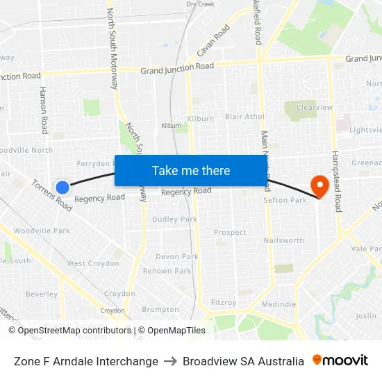 Zone F Arndale Interchange to Broadview SA Australia map