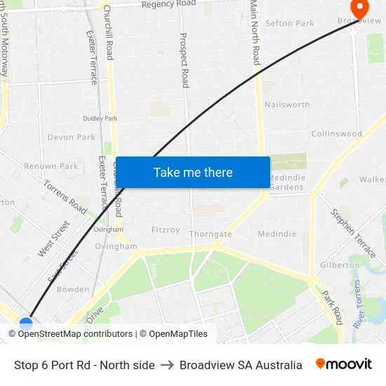 Stop 6 Port Rd - North side to Broadview SA Australia map