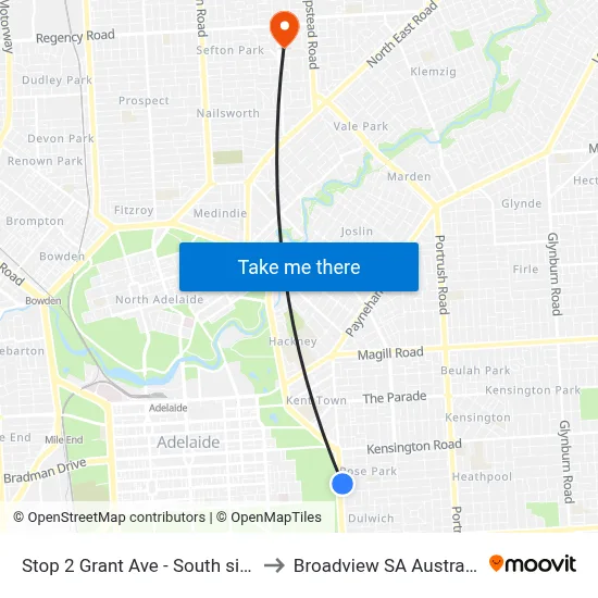 Stop 2 Grant Ave - South side to Broadview SA Australia map