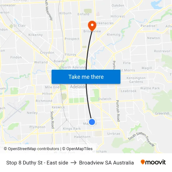 Stop 8 Duthy St - East side to Broadview SA Australia map