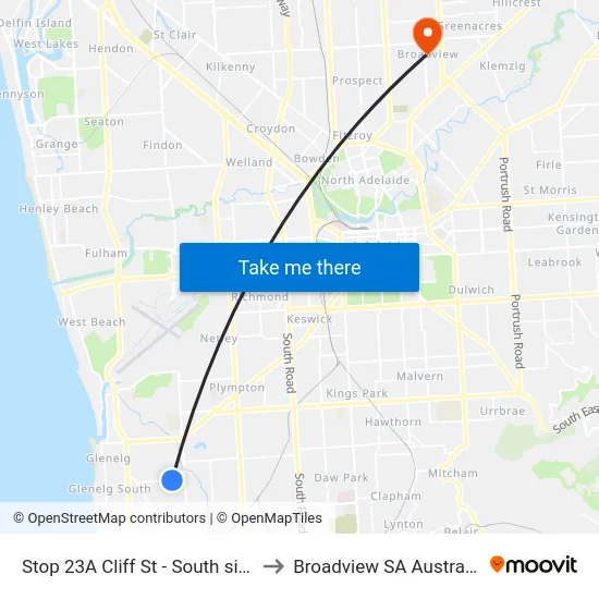 Stop 23A Cliff St - South side to Broadview SA Australia map