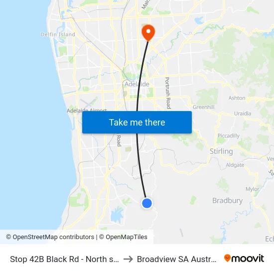 Stop 42B Black Rd - North side to Broadview SA Australia map