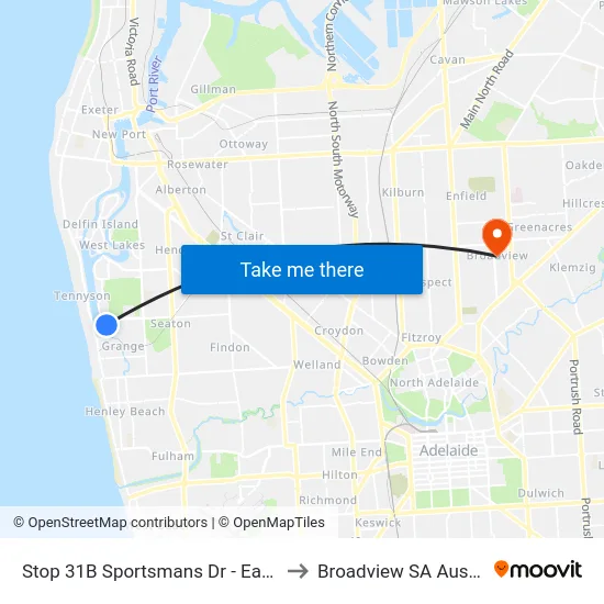 Stop 31B Sportsmans Dr - East side to Broadview SA Australia map