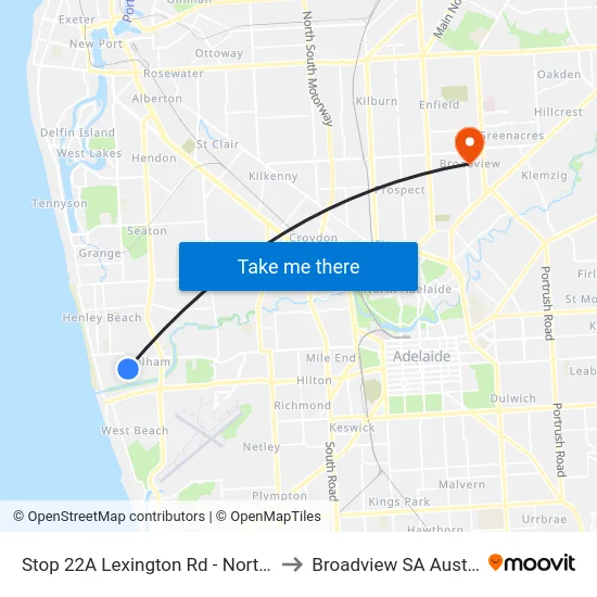 Stop 22A Lexington Rd - North side to Broadview SA Australia map