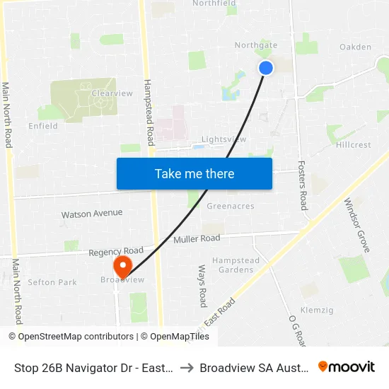 Stop 26B Navigator Dr - East side to Broadview SA Australia map