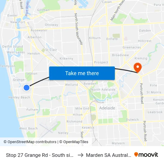Stop 27 Grange Rd - South side to Marden SA Australia map