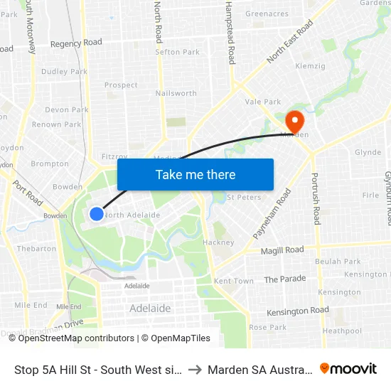 Stop 5A Hill St - South West side to Marden SA Australia map
