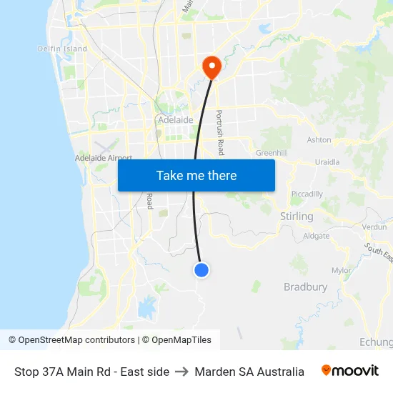 Stop 37A Main Rd - East side to Marden SA Australia map