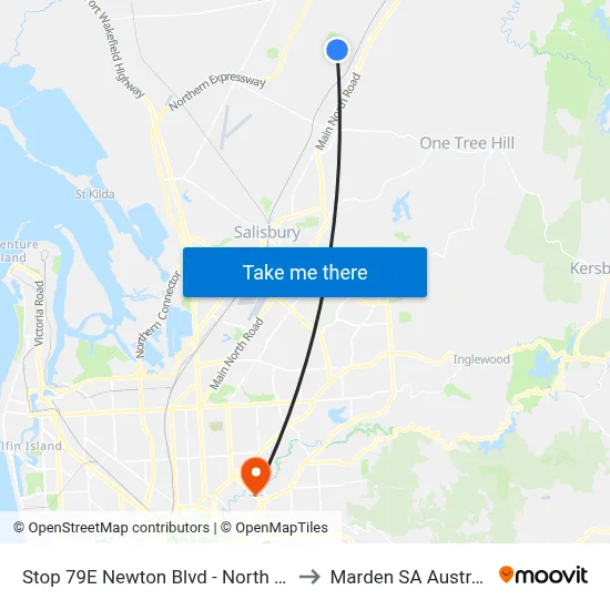 Stop 79E Newton Blvd - North side to Marden SA Australia map