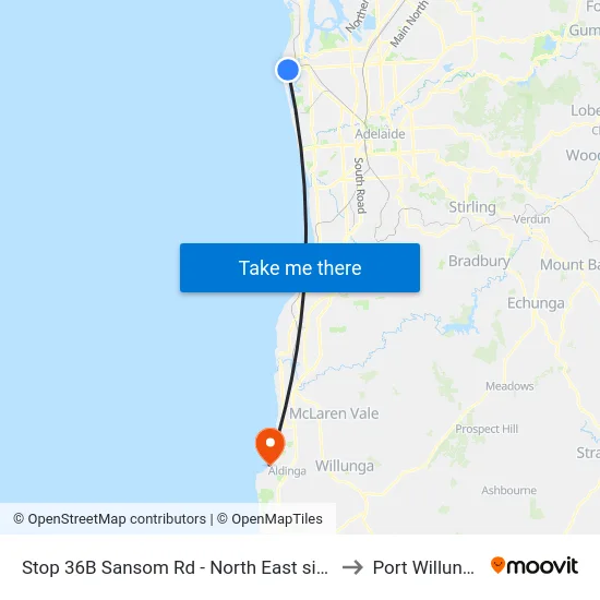Stop 36B Sansom Rd - North East side to Port Willunga map