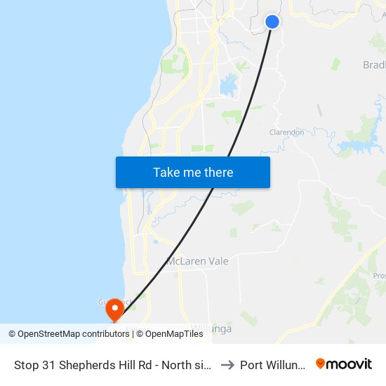 Stop 31 Shepherds Hill Rd - North side to Port Willunga map