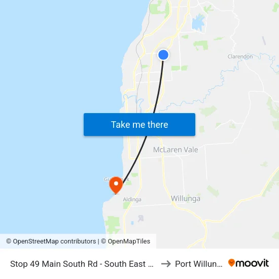 Stop 49 Main South Rd - South East side to Port Willunga map