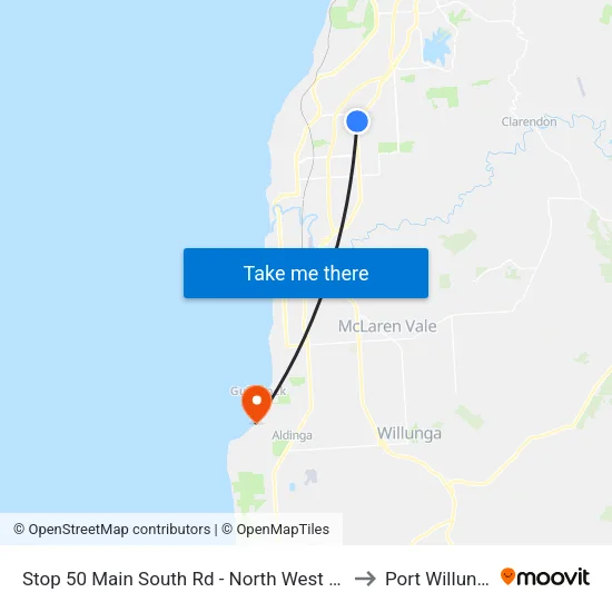 Stop 50 Main South Rd - North West side to Port Willunga map