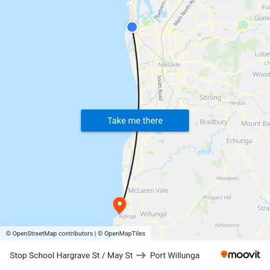 Stop School Hargrave St / May St to Port Willunga map