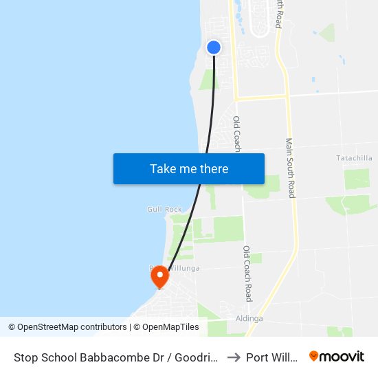 Stop School Babbacombe Dr / Goodrington Way to Port Willunga map