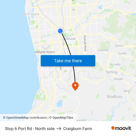 Stop 6 Port Rd - North side to Craigburn Farm map