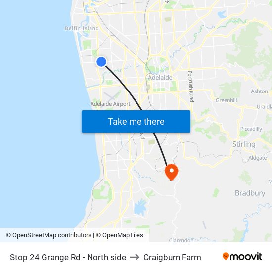 Stop 24 Grange Rd - North side to Craigburn Farm map