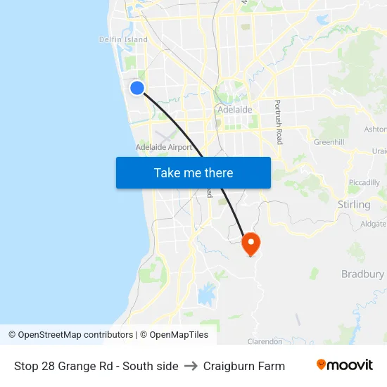 Stop 28 Grange Rd - South side to Craigburn Farm map