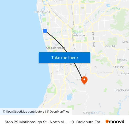 Stop 29 Marlborough St - North side to Craigburn Farm map