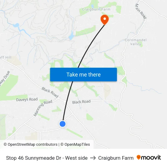 Stop 46 Sunnymeade Dr - West side to Craigburn Farm map