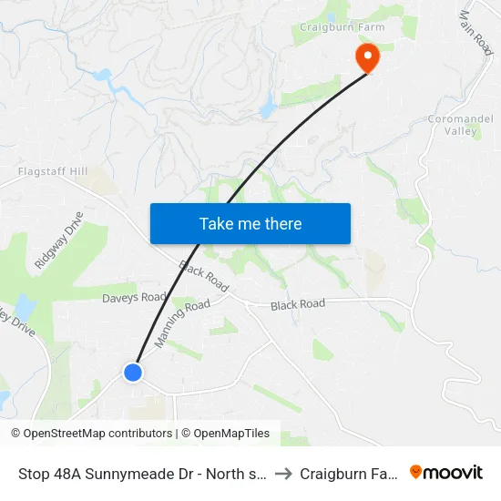 Stop 48A Sunnymeade Dr - North side to Craigburn Farm map