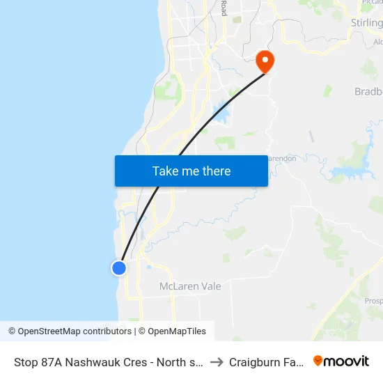 Stop 87A Nashwauk Cres - North side to Craigburn Farm map