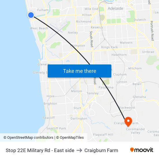 Stop 22E Military Rd - East side to Craigburn Farm map