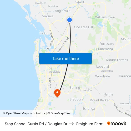 Stop School Curtis Rd / Douglas Dr to Craigburn Farm map