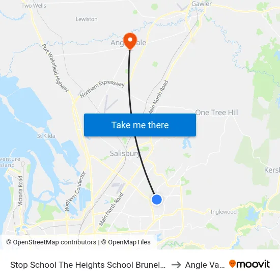 Stop School The Heights School Brunel Dr to Angle Vale map