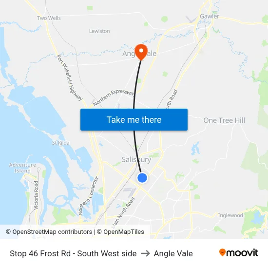 Stop 46 Frost Rd - South West side to Angle Vale map