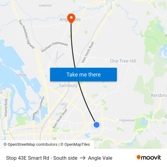 Stop 43E Smart Rd - South side to Angle Vale map
