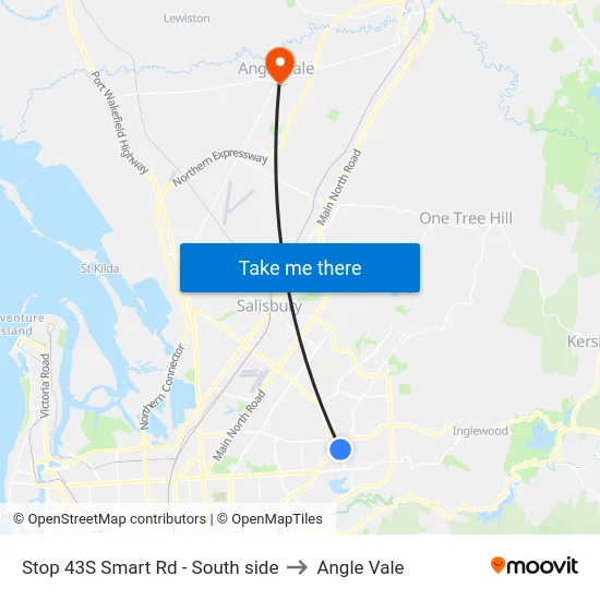 Stop 43S Smart Rd - South side to Angle Vale map