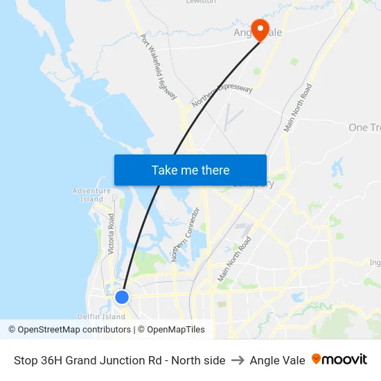 Stop 36H Grand Junction Rd - North side to Angle Vale map