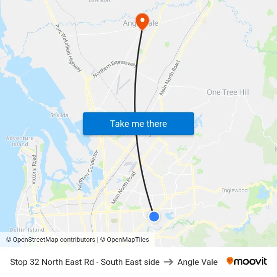 Stop 32 North East Rd - South East side to Angle Vale map