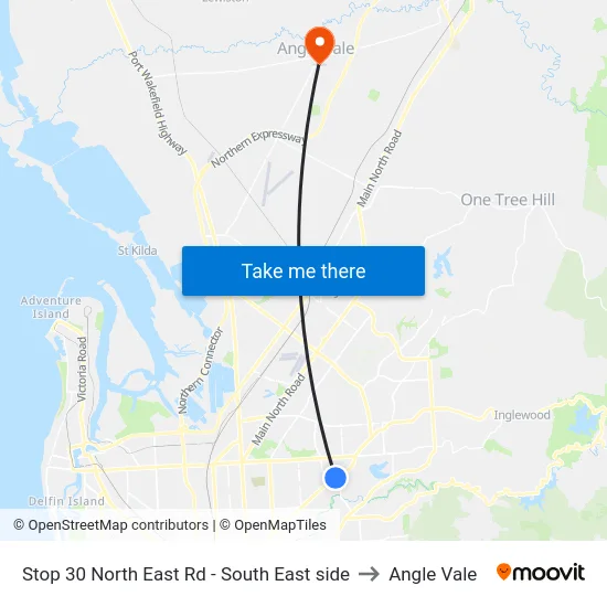 Stop 30 North East Rd - South East side to Angle Vale map