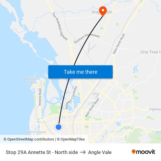 Stop 29A Annette St - North side to Angle Vale map