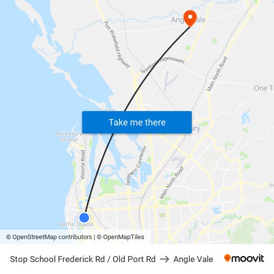 Stop School Frederick Rd / Old Port Rd to Angle Vale map