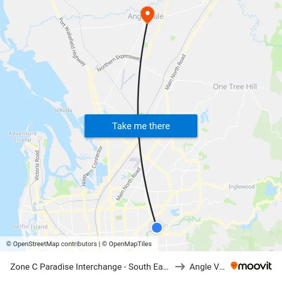 Zone C Paradise Interchange - South East side to Angle Vale map