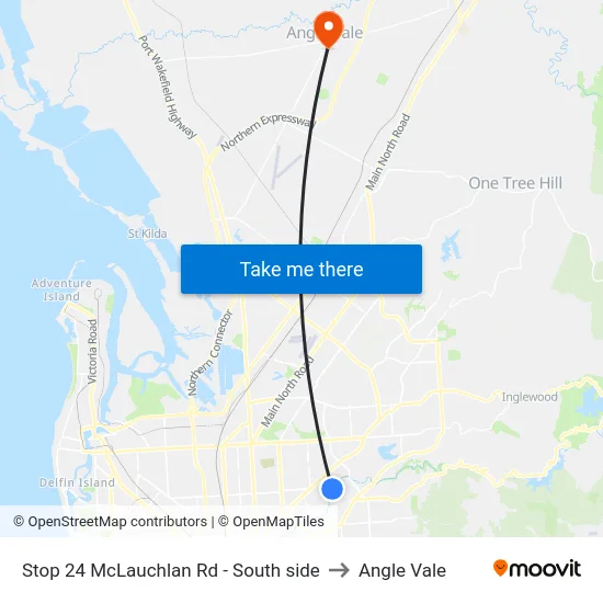 Stop 24 McLauchlan Rd - South side to Angle Vale map