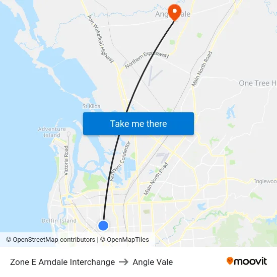 Zone E Arndale Interchange to Angle Vale map