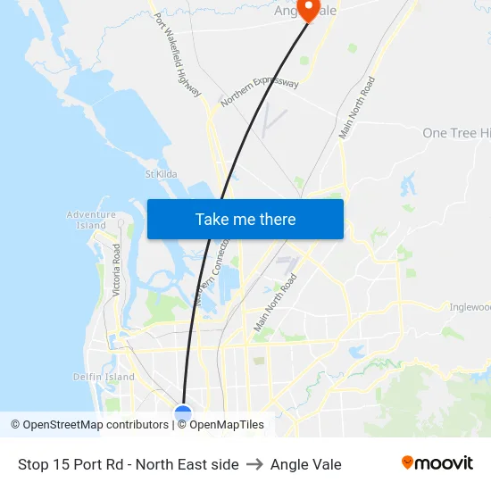 Stop 15 Port Rd - North East side to Angle Vale map