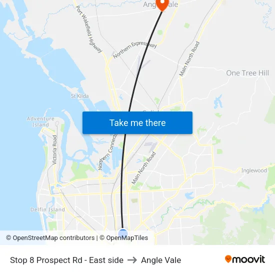 Stop 8 Prospect Rd - East side to Angle Vale map