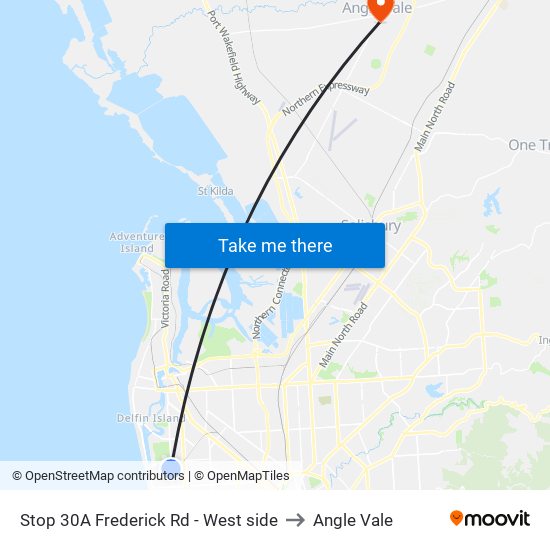 Stop 30A Frederick Rd - West side to Angle Vale map