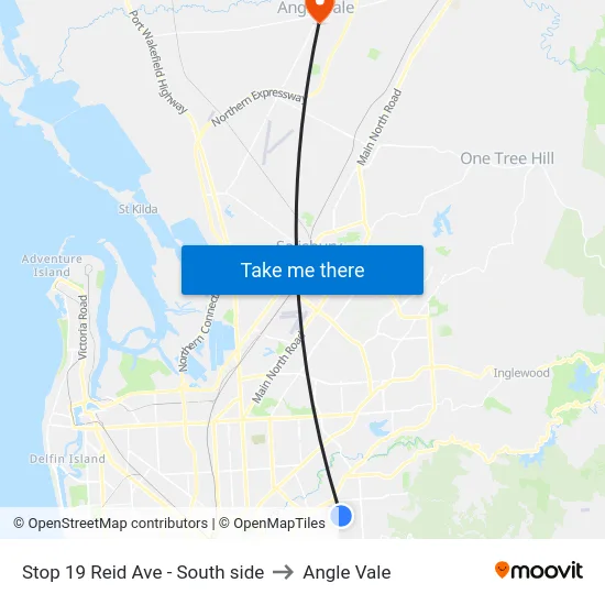 Stop 19 Reid Ave - South side to Angle Vale map
