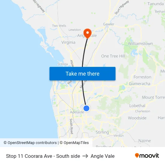 Stop 11 Coorara Ave - South side to Angle Vale map