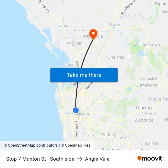 Stop 7 Manton St - South side to Angle Vale map