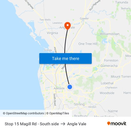 Stop 15 Magill Rd - South side to Angle Vale map