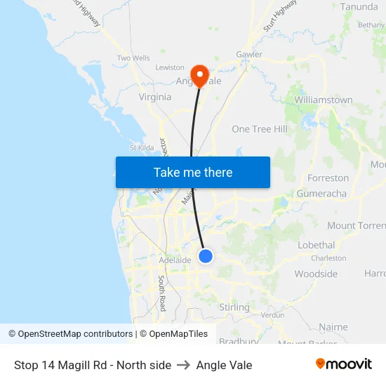 Stop 14 Magill Rd - North side to Angle Vale map