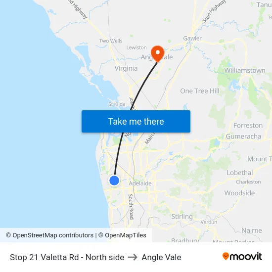 Stop 21 Valetta Rd - North side to Angle Vale map